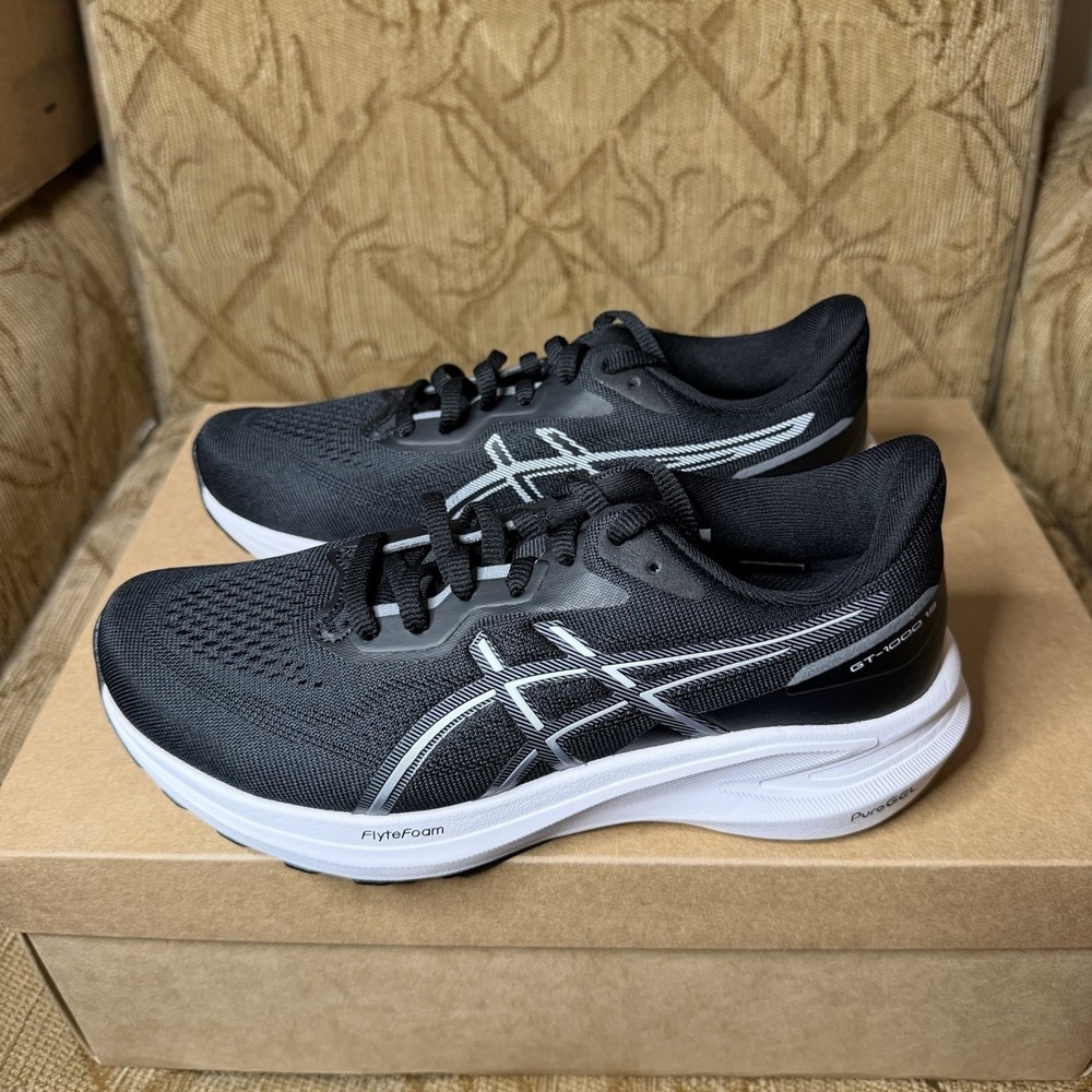 ASICS‎ Women Running shoes GT-1000 13 WIDE Black/White 1012B662.003 Size 6 Wide